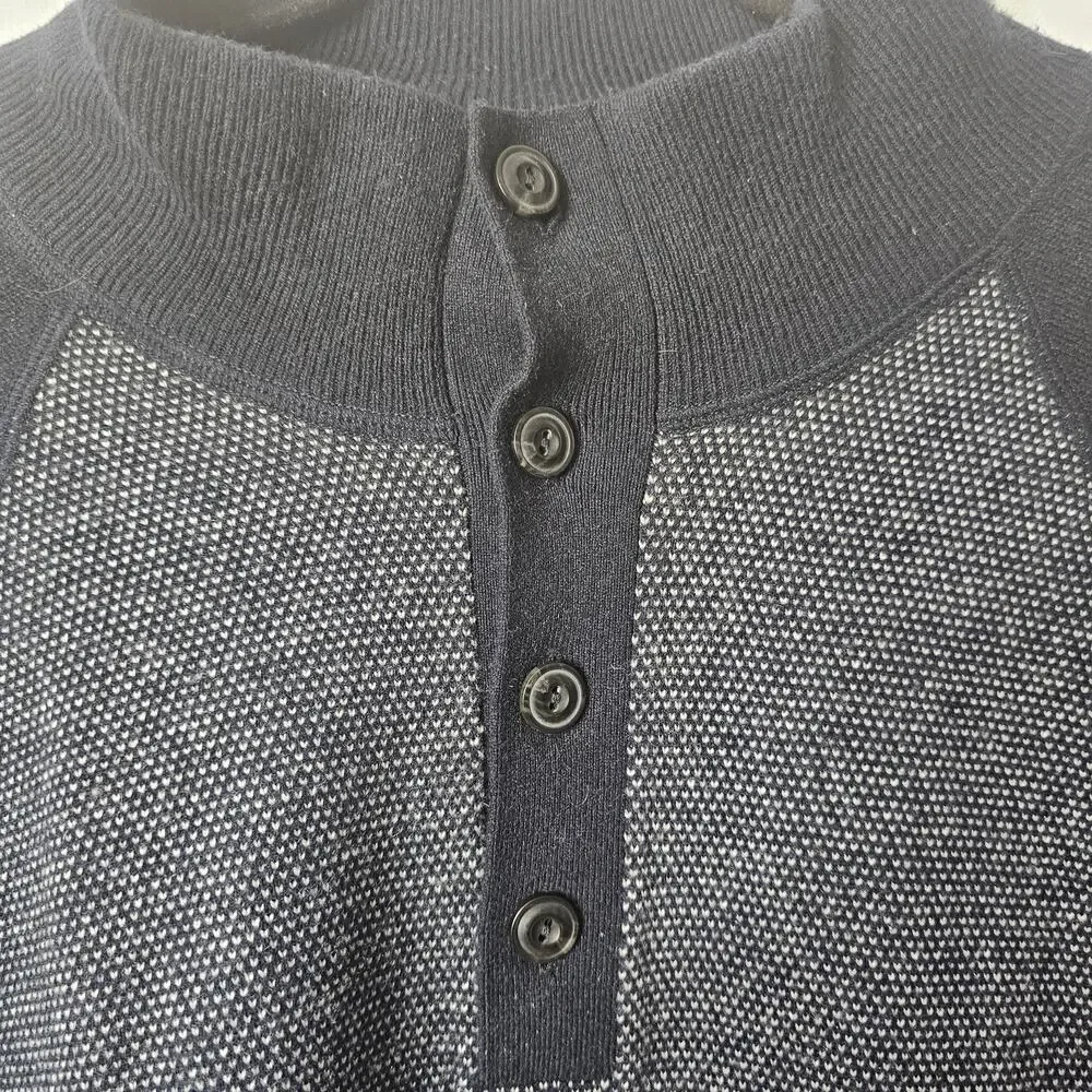 Vince Men's Birdseye Wool & Cashmere Henley Sweater size Large - Picture 6 of 9